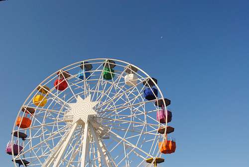 amusement park photography of worms eye ferris wheel ferris wheel